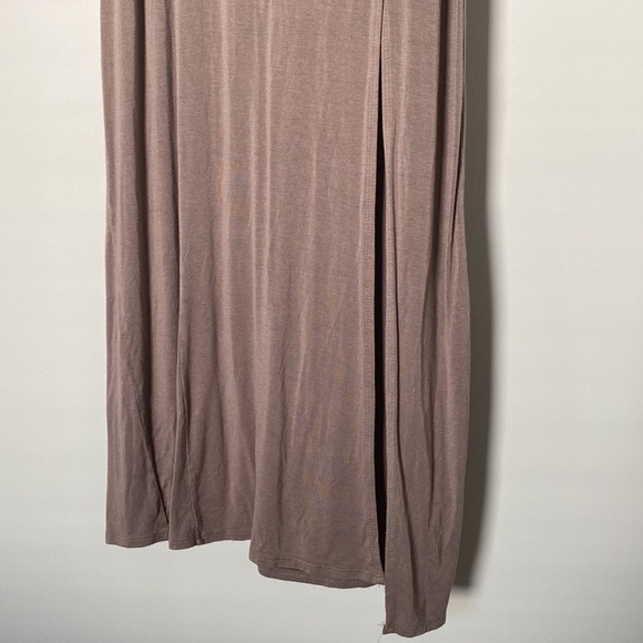 Rolla COSTER Jersey Knit Open Back Maxi Dress - Tan L - Picture 6 of 9